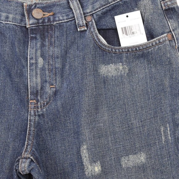 Calvin Klein Jeans Women's Size 10 Distressed Denim Flare Mid Rise Inseam 32 NWT - Picture 6 of 12